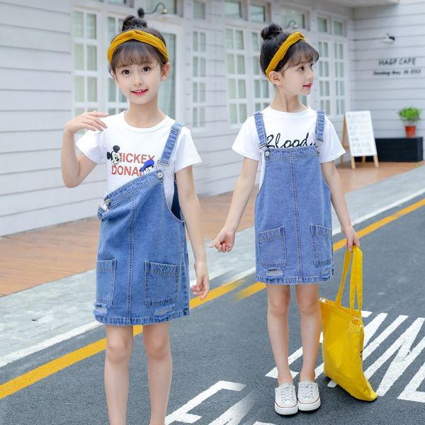 girl's summer new style children's korean medium and dress dress large children's denim belt skirt csmql, Black;gray
girl's summer new style children's korean medium and dress dress large children's denim belt skirt csmql, Black;gray