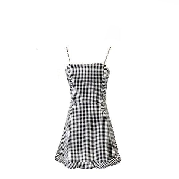 2021 new french plaid black vintage spaghetti sash up the knee mini dress cflj, Black;gray
2021 new french plaid black vintage spaghetti sash up the knee mini dress cflj, Black;gray