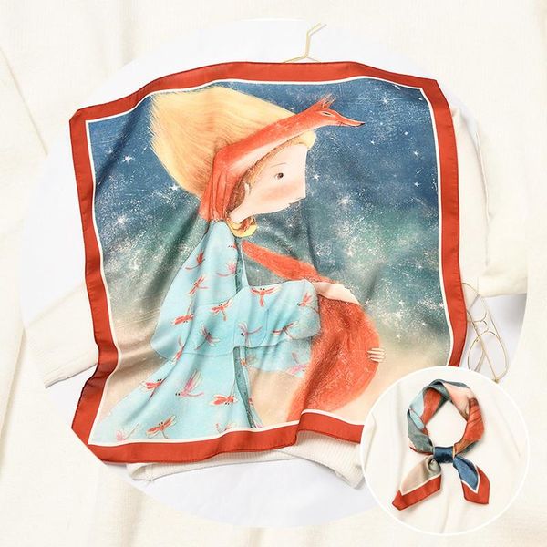 fashion girl print silky bandana office lady elegant neck scarf painting design stylish foulard headband 55 cm, Blue;gray
fashion girl print silky bandana office lady elegant neck scarf painting design stylish foulard headband 55 cm, Blue;gray