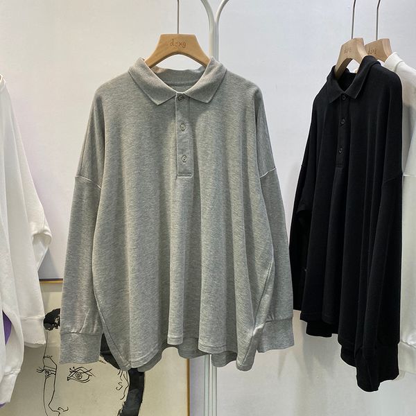 solid cotton vintage polo collar preppy style sweatshirts women oversized casual streetwear autumn new plus size pullovers 201007, Black
solid cotton vintage polo collar preppy style sweatshirts women oversized casual streetwear autumn new plus size pullovers 201007, Black