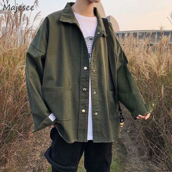 men jackets solid big pockets loose students japanese style all-match trendy ulzzang retro streetwear mens outwear spring chic, Black;brown
men jackets solid big pockets loose students japanese style all-match trendy ulzzang retro streetwear mens outwear spring chic, Black;brown