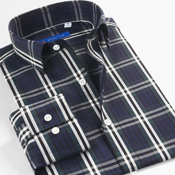 2020 long intelligent five-sleeve casual men's thin cotton plaid shirts shirt size 44 45 46 y641, White;black
2020 long intelligent five-sleeve casual men's thin cotton plaid shirts shirt size 44 45 46 y641, White;black