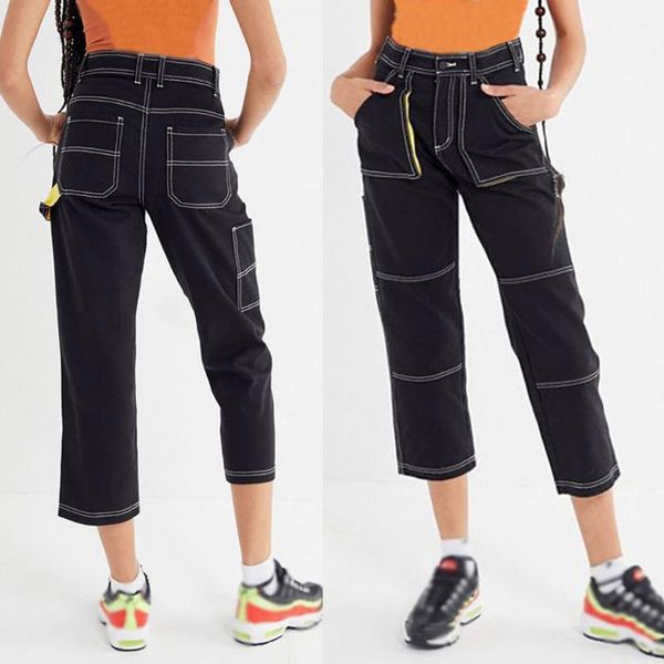 klv fashion women's jeans solid color denim women's waist pocket stitching straight pants 9.21, Blue
klv fashion women's jeans solid color denim women's waist pocket stitching straight pants 9.21, Blue
