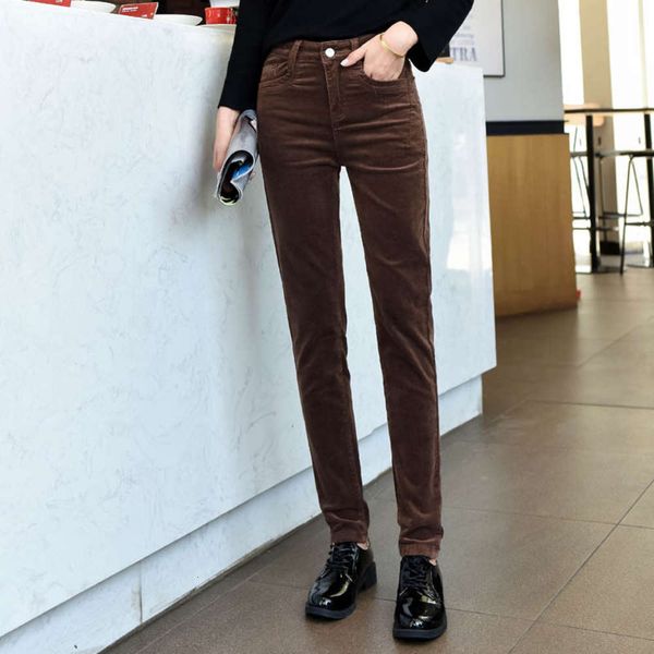 new style elastic corduroy women's pants autumn and winter high waist large slim leggings, Black;white
new style elastic corduroy women's pants autumn and winter high waist large slim leggings, Black;white
