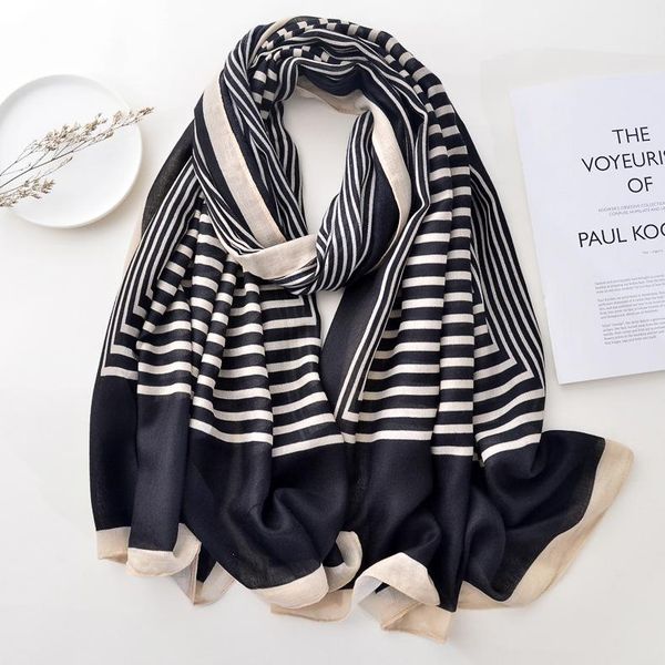 royalmaybe autumn and winter new fashion long scarf travel vacation sunscreen shawl black and white striped scarf, Blue;gray
royalmaybe autumn and winter new fashion long scarf travel vacation sunscreen shawl black and white striped scarf, Blue;gray