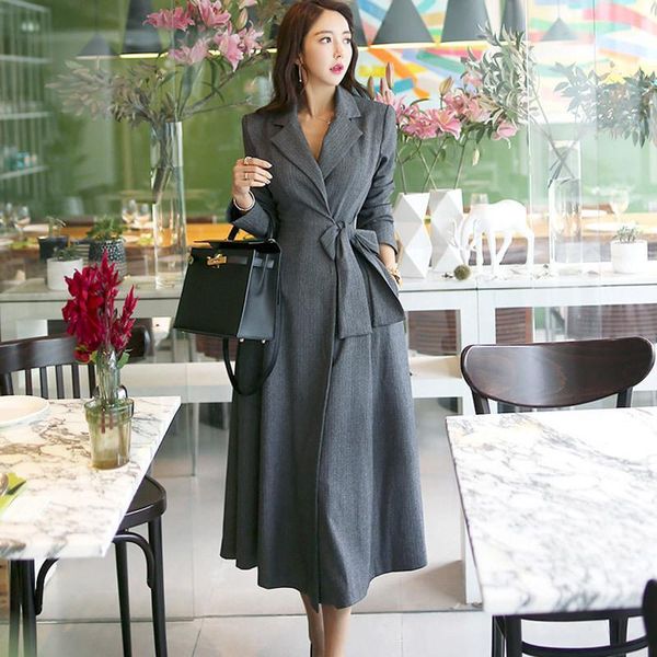 foamlina women's long trench coat 2020 new autumn winter notched collar long sleeved bowtie sash midi calf windbreaker coat1, Tan;black 
foamlina women's long trench coat 2020 new autumn winter notched collar long sleeved bowtie sash midi calf windbreaker coat1, Tan;black