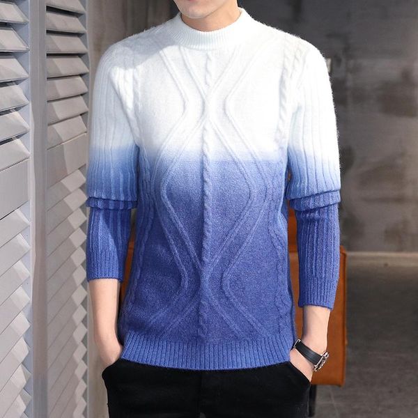 men's sweaters spring autumn sweater fashion korean style trend streetwear gradient men casual clothing pullover, White;black
men's sweaters spring autumn sweater fashion korean style trend streetwear gradient men casual clothing pullover, White;black