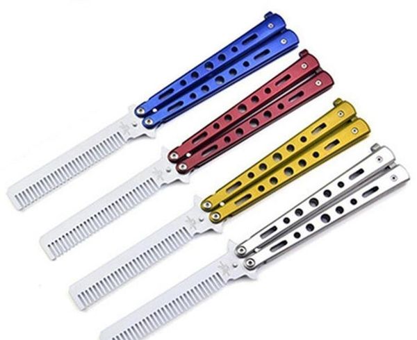 new arrive delicate pro salon stainless steel folding training butterfly practice style knife comb jllaqx xhhair, Silver
new arrive delicate pro salon stainless steel folding training butterfly practice style knife comb jllaqx xhhair, Silver