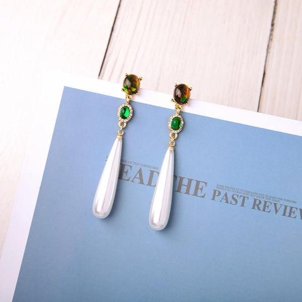 grace imitation pearls drop earrings green crystal pendants earrings for women gift dating fashion jewelry accessories, Silver
grace imitation pearls drop earrings green crystal pendants earrings for women gift dating fashion jewelry accessories, Silver