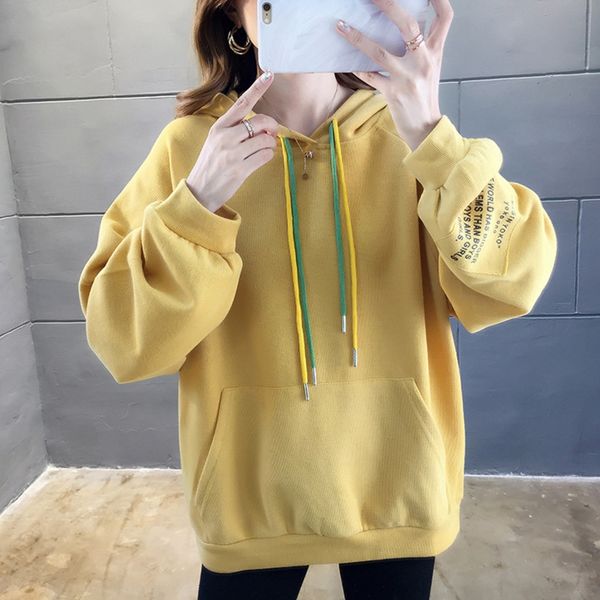 2020 autumn new loose slimming large size fat mm hooded coat embroidered letter round coat sweater neck thin long sleeve sweater cfeli cfeli, Black
2020 autumn new loose slimming large size fat mm hooded coat embroidered letter round coat sweater neck thin long sleeve sweater cfeli cfeli, Black