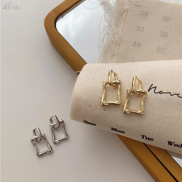 aomu korean winter gold silver color geometric rectangle long temperament earrings accessories for female fashion jewelry party
aomu korean winter gold silver color geometric rectangle long temperament earrings accessories for female fashion jewelry party