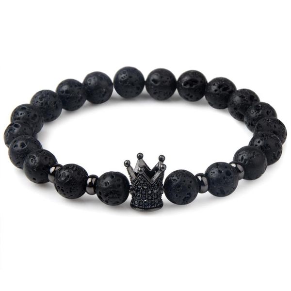 trendy natural lava stone cz crown charm bracelet for men bracelet jewelry gift, Golden;silver
trendy natural lava stone cz crown charm bracelet for men bracelet jewelry gift, Golden;silver