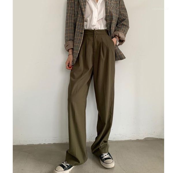 women's pants & capris 2021 designer luxury autumn products loose high waist mopping floor suit women straight fall casual pants1, Black;white
women's pants & capris 2021 designer luxury autumn products loose high waist mopping floor suit women straight fall casual pants1, Black;white