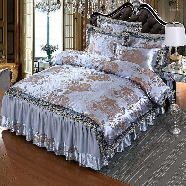 home textile bedding set jacquard lace duvet cover bed skirt set 4pcs bed linen european cover luxury bedclothes king queen1
home textile bedding set jacquard lace duvet cover bed skirt set 4pcs bed linen european cover luxury bedclothes king queen1