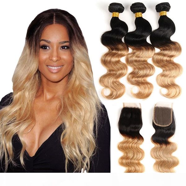 ombre body wave t1b 27# dark root honey blonde human hair bundles with lace closure colored brazilian hair weave with closure, Black;brown
ombre body wave t1b 27# dark root honey blonde human hair bundles with lace closure colored brazilian hair weave with closure, Black;brown