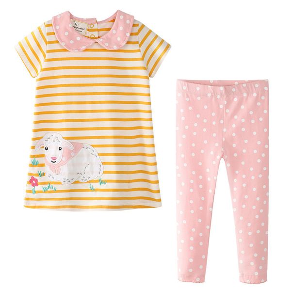 jumping meters applique flamingo baby clothing sets for 2-7t girls clothes summer cotton stripe 2 pcs set selling suits girl 201126, White
jumping meters applique flamingo baby clothing sets for 2-7t girls clothes summer cotton stripe 2 pcs set selling suits girl 201126, White