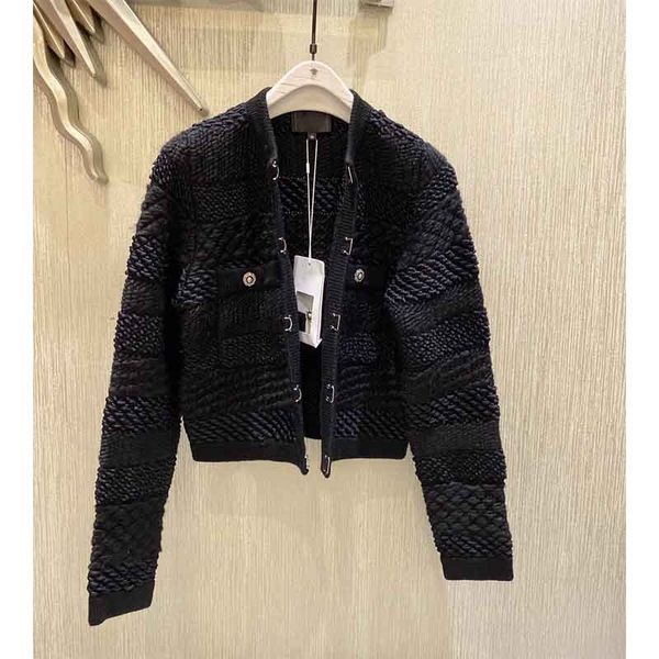cosmicchic autumn knitted sweater jacket black cashmere cardigan women thick warm long sleeve knit weave short jacket 201026, Black;brown
cosmicchic autumn knitted sweater jacket black cashmere cardigan women thick warm long sleeve knit weave short jacket 201026, Black;brown