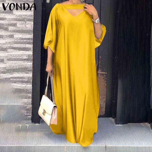 summer loose dress women vintage half sleeve party dress long robe femme 2021 vonda holiday long maxi vestido g1223, Black;gray
summer loose dress women vintage half sleeve party dress long robe femme 2021 vonda holiday long maxi vestido g1223, Black;gray