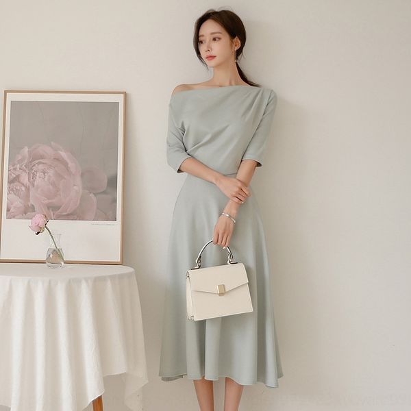 lplbk women's 2020 temperament new product line spring one celebrity collarshoulder pleated dress large swing mid sleeve dress et84k, Black;gray
lplbk women's 2020 temperament new product line spring one celebrity collarshoulder pleated dress large swing mid sleeve dress et84k, Black;gray