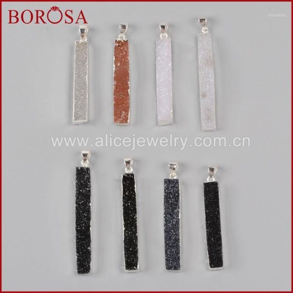 pendants borosa pure silver color rectangle natural stone druzy geode black charm pendant bead jewelry ss0761
pendants borosa pure silver color rectangle natural stone druzy geode black charm pendant bead jewelry ss0761
