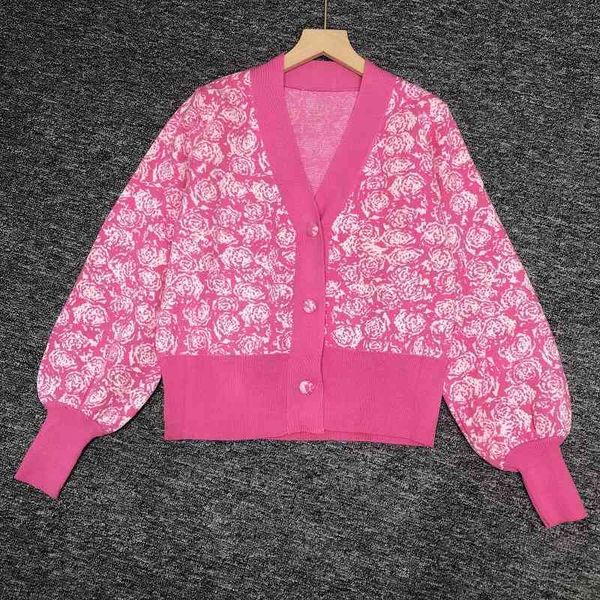 2022 factory wholesale new early autumn whole rose printed bubble lantern sleeve v-neck single breasted long sleeved knitted cardigan women&, White;black
2022 factory wholesale new early autumn whole rose printed bubble lantern sleeve v-neck single breasted long sleeved knitted cardigan women&, White;black