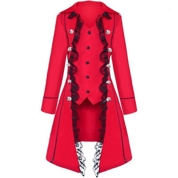 streetwear medieval vintage trench coat women formal party black red long coats plus size 3xl lace patchwork fashion overcoat1, Tan;black 
streetwear medieval vintage trench coat women formal party black red long coats plus size 3xl lace patchwork fashion overcoat1, Tan;black