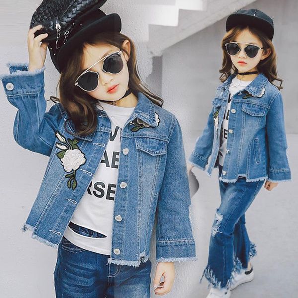 jackets autumn children clothing girls coats cool kid long sleeves clothes girl flowers denim outerwear kids jeans wear, Blue;gray
jackets autumn children clothing girls coats cool kid long sleeves clothes girl flowers denim outerwear kids jeans wear, Blue;gray