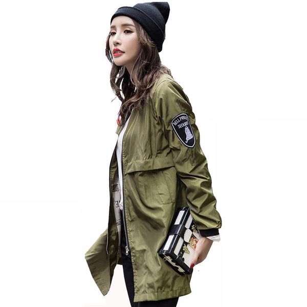 autumn baseball army green casual women bomber jacket harajuku straight in the long slim windbreaker jacket coat ladies outwear, Tan;black
autumn baseball army green casual women bomber jacket harajuku straight in the long slim windbreaker jacket coat ladies outwear, Tan;black