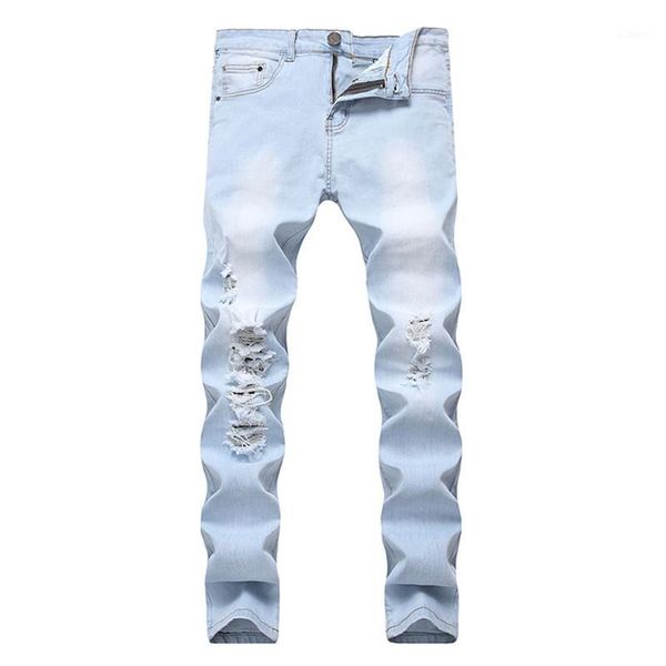 new fashion men jeans light blue hole skinny jeans hip hop long trousers pants summer autumn streetwear size 28-401
new fashion men jeans light blue hole skinny jeans hip hop long trousers pants summer autumn streetwear size 28-401