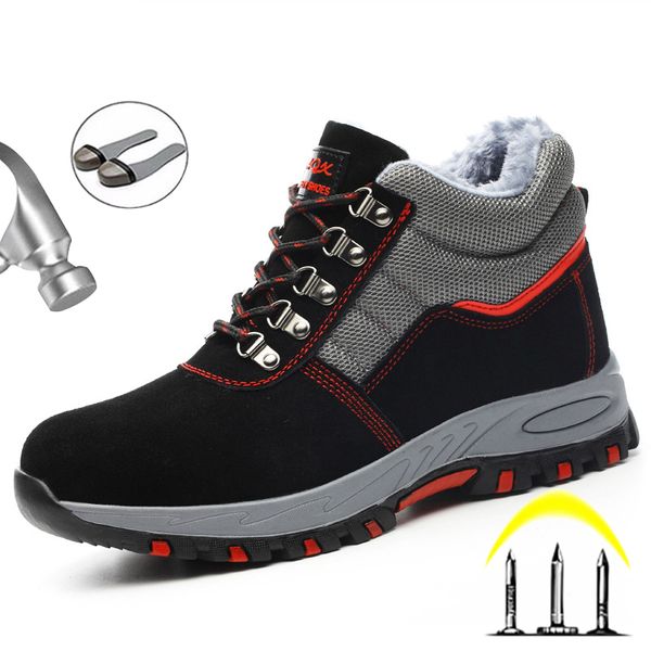 new winter mens safety boots work shoes steel toe work boots puncture-proof winter boots plush warm work sneakers winter, Black
new winter mens safety boots work shoes steel toe work boots puncture-proof winter boots plush warm work sneakers winter, Black
