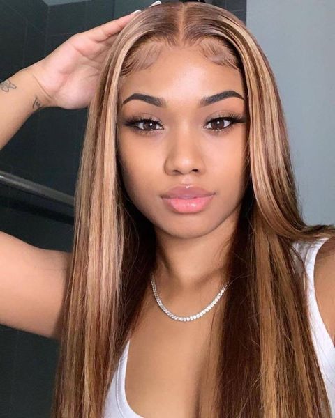 lace wigs queenking hair front wig 180% density 6/6/18 highlight balayage color brazilian remy, Black;brown
lace wigs queenking hair front wig 180% density 6/6/18 highlight balayage color brazilian remy, Black;brown