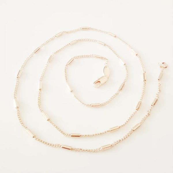 chains women jewelry necklace fashion 585 rose gold color copper 60cm slim long, Silver
chains women jewelry necklace fashion 585 rose gold color copper 60cm slim long, Silver
