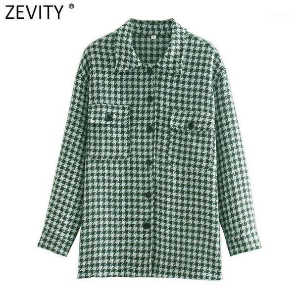 zevity new women vintage turn down collar long sleeve houndstooth shirt coat female pockets patch casual slim jacket ct6141, Black;brown
zevity new women vintage turn down collar long sleeve houndstooth shirt coat female pockets patch casual slim jacket ct6141, Black;brown