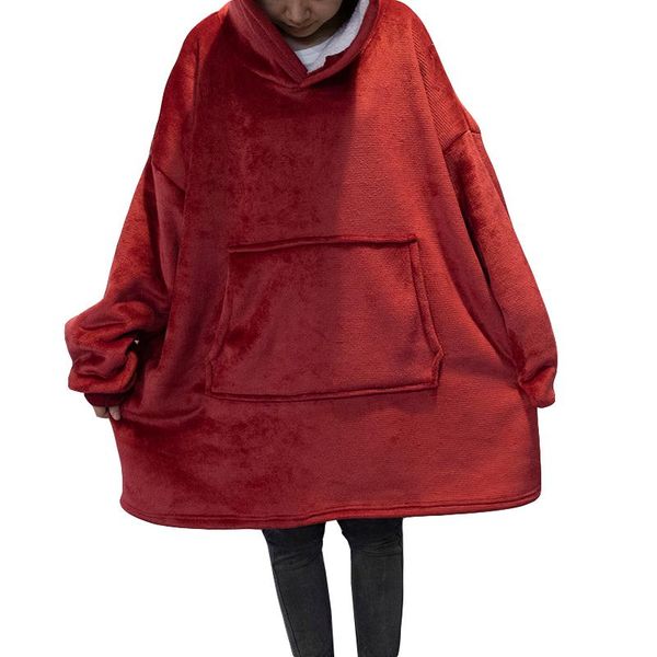 women's hoodies & sweatshirts oversized winter fleece tv blanket with sleeves woman solid warm giant robe loose long big pocket hooded, Black
women's hoodies & sweatshirts oversized winter fleece tv blanket with sleeves woman solid warm giant robe loose long big pocket hooded, Black