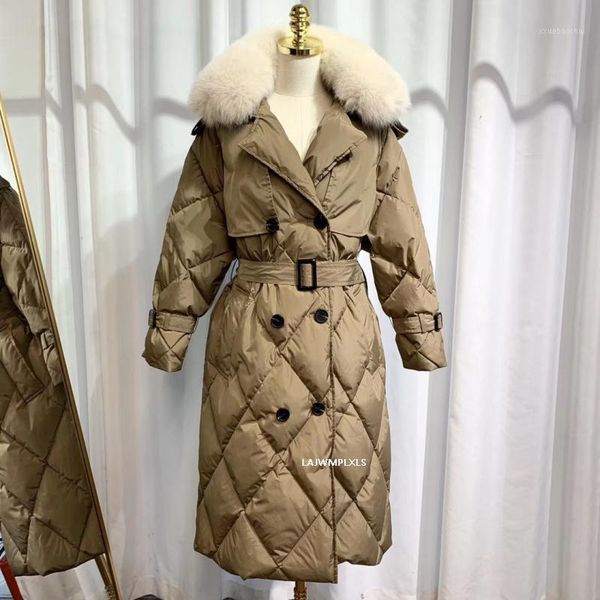 2020 winter new big real natural fur collar 90% white duck down jacket women parka long warm snow with belt tie up down coats1, Black
2020 winter new big real natural fur collar 90% white duck down jacket women parka long warm snow with belt tie up down coats1, Black