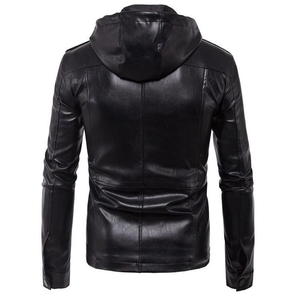 pu leather jacket men multi pockets epaulet hooded jackets large size m-5xl casaco masculino motor biker homme outwear coats, Black
pu leather jacket men multi pockets epaulet hooded jackets large size m-5xl casaco masculino motor biker homme outwear coats, Black