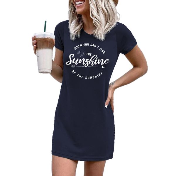 women designer sunshine print dress woman casual mini dresses long shirts party round neck short sleeve blouse loose t shirts, Black;gray
women designer sunshine print dress woman casual mini dresses long shirts party round neck short sleeve blouse loose t shirts, Black;gray