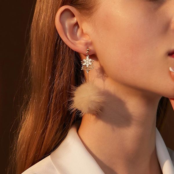 soft plush fur ball long tassel dangle earrings metal snowflake hanging pendients drop earrings for women girls eardrop jewelry, Silver
soft plush fur ball long tassel dangle earrings metal snowflake hanging pendients drop earrings for women girls eardrop jewelry, Silver