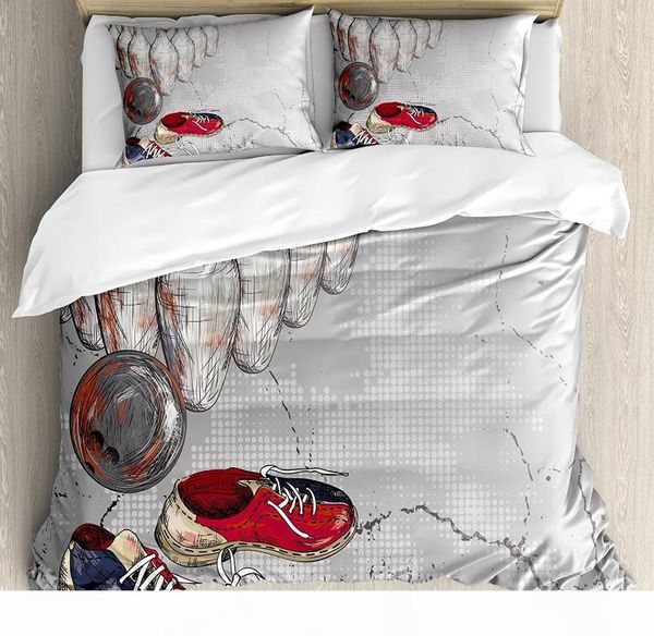 bowling party decorations duvet cover set bowling shoes pins and ball artistic grunge style bedding set light grey red dark blue
bowling party decorations duvet cover set bowling shoes pins and ball artistic grunge style bedding set light grey red dark blue