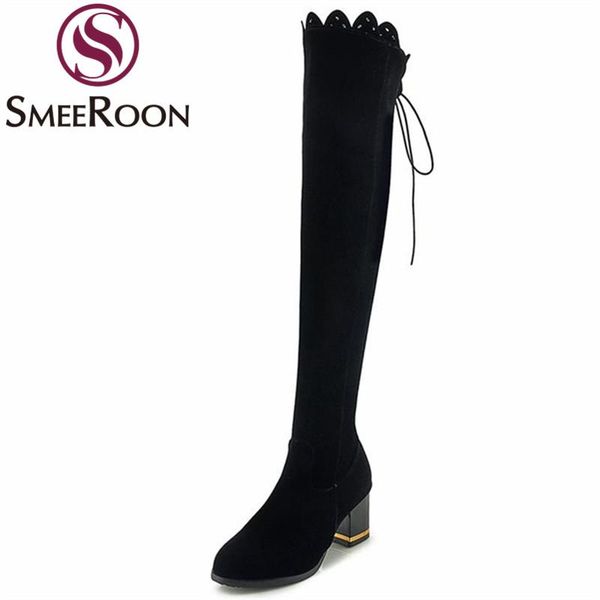 smeeroon over the knee boots round toe high heels winter boots good quality zipper grind arenaceous fashion women's shoes, Black
smeeroon over the knee boots round toe high heels winter boots good quality zipper grind arenaceous fashion women's shoes, Black