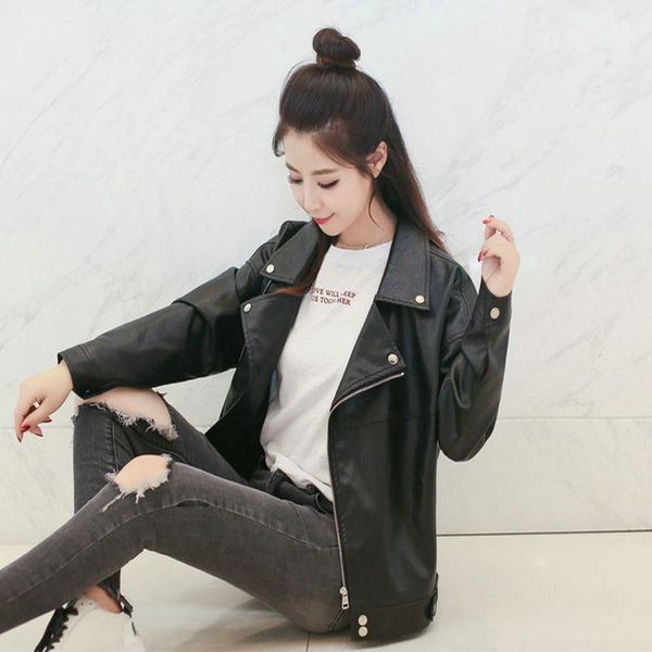 fashion casual faux leather black full sleeve biker jacket punk ladies coats zipper autumn pockets pu leather jackets woman1
fashion casual faux leather black full sleeve biker jacket punk ladies coats zipper autumn pockets pu leather jackets woman1
