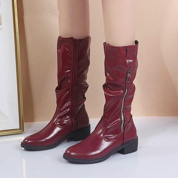 mid-calf boots plus size 35-43 low-heeled pleated boots female round toe shoes flat autumn winter zip snow women, Black
mid-calf boots plus size 35-43 low-heeled pleated boots female round toe shoes flat autumn winter zip snow women, Black