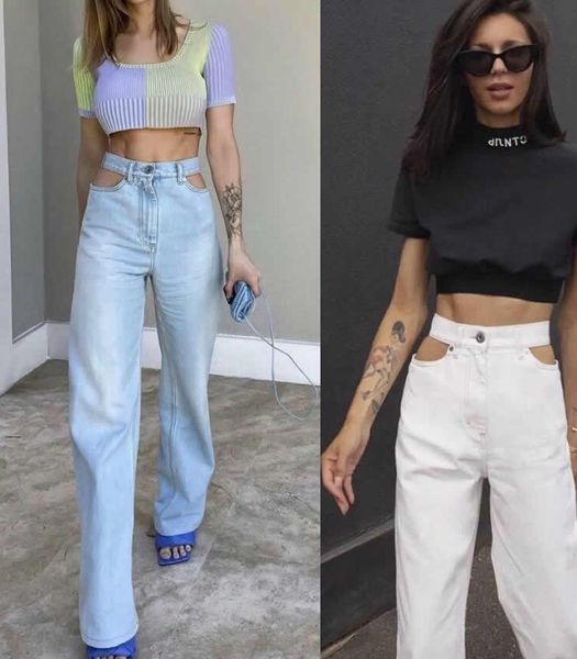 women waist hollow out jeans trousers wide leg pants lj201013, Blue
women waist hollow out jeans trousers wide leg pants lj201013, Blue
