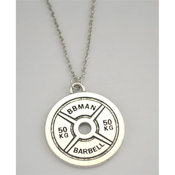 pendant necklaces design barbell necklace train hard or go home sporty 3d jewelry fitness feeling zinc alloy drop, Silver
pendant necklaces design barbell necklace train hard or go home sporty 3d jewelry fitness feeling zinc alloy drop, Silver