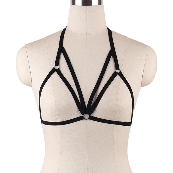 women faux leather corset cup less bra lingerie bondage body harness collar lingerie adjustable s014, Black;white
women faux leather corset cup less bra lingerie bondage body harness collar lingerie adjustable s014, Black;white
