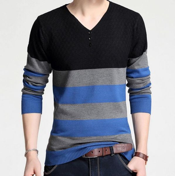 new spring autumn striped sweater pullover men casual slim mens sweaters knitwear sweaters and pullovers1, White;black
new spring autumn striped sweater pullover men casual slim mens sweaters knitwear sweaters and pullovers1, White;black