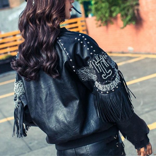 women's leather & faux tassel rivet oversized jacket women moto coat black biker jaquetas couro casaco chaqueta
women's leather & faux tassel rivet oversized jacket women moto coat black biker jaquetas couro casaco chaqueta
