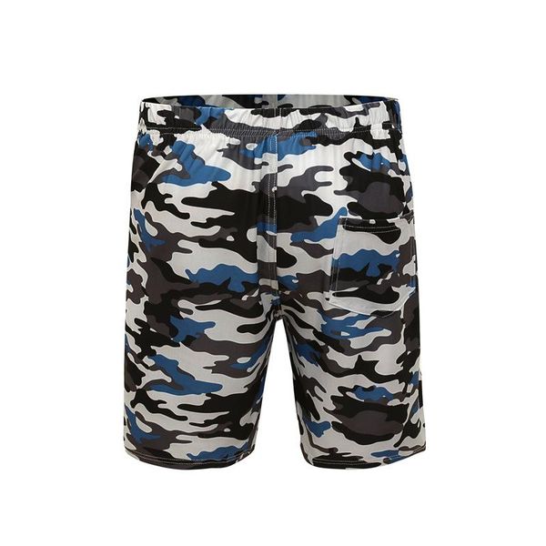 men's shorts casual camouflage print loose elastic middle waist five points pants, White;black
men's shorts casual camouflage print loose elastic middle waist five points pants, White;black
