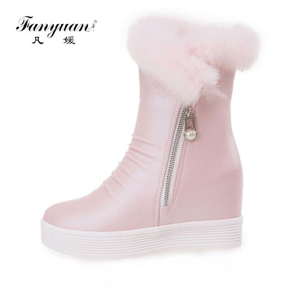 fanyuan 2020 women mid calf boots wedges heel zipper fashion snow boots keep warm winter round toe women snow size 33-43, Black
fanyuan 2020 women mid calf boots wedges heel zipper fashion snow boots keep warm winter round toe women snow size 33-43, Black