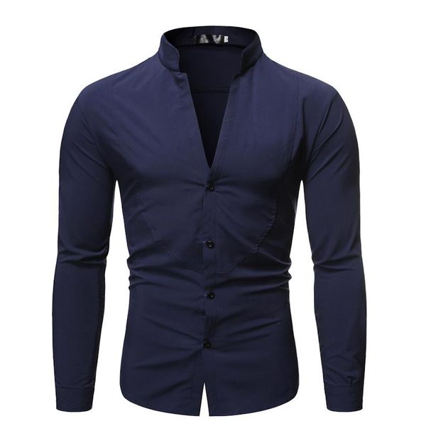 men's casual shirts mens mandarin collar long sleeve dress 2021 brand button down shirt men business office work camisa masculina xxl, White;black
men's casual shirts mens mandarin collar long sleeve dress 2021 brand button down shirt men business office work camisa masculina xxl, White;black